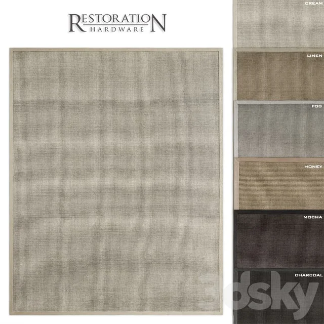 RH Belgian Looped Wool Sisal Rug